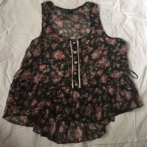 Floral peplum top