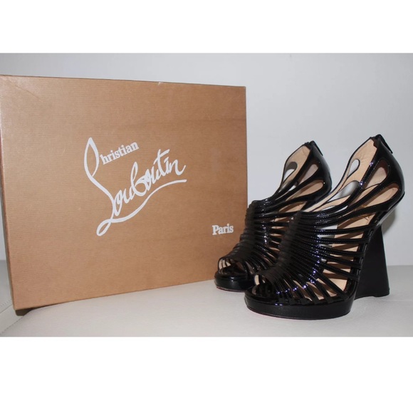 CHRISTIAN LOUBOUTIN WEDGE SANDALS DISQUEEN  37.5