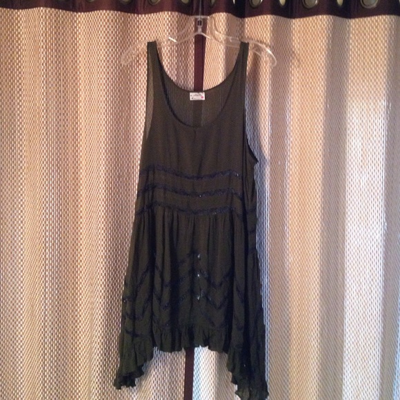 Free People Voile and Lace Trapeze Slip