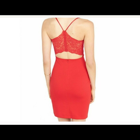 Red express lace inset dress - Picture 2 of 3