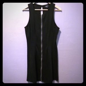 Mossimo Zipper Front Black Dress