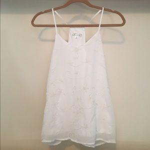 Modcloth TCEC "For All We Glow Top" White Tank