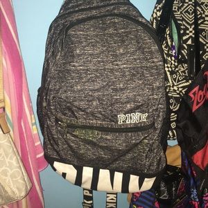 Gray and black Pink backpack