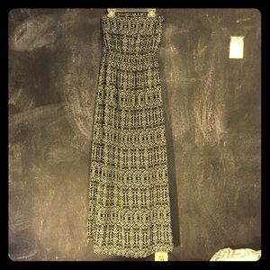 Strapless Aztec Maxi Dress