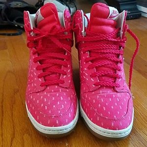 Pink Nike Wedge Sneakers