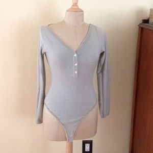 Donna Karan wool blend body suit