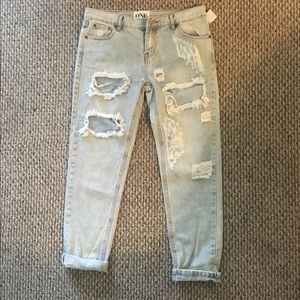 BNWT One Teaspoon Destroyed Baggies