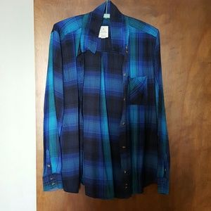 Blue Button up american eagle vintage boyfriend