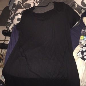 Black everyday dress with open back