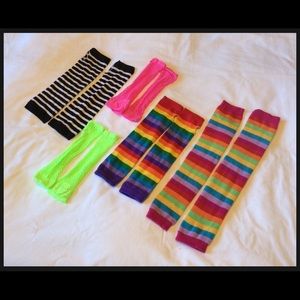 Fingerless Gloves and One Pair Legwarmers