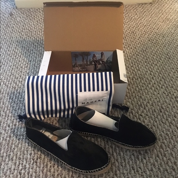 BNWT Black Calf Hair Espadrilles
