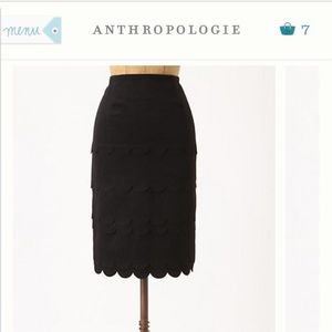 Anthropologie Maeve scalloped skirt