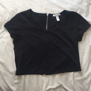 Black crop top