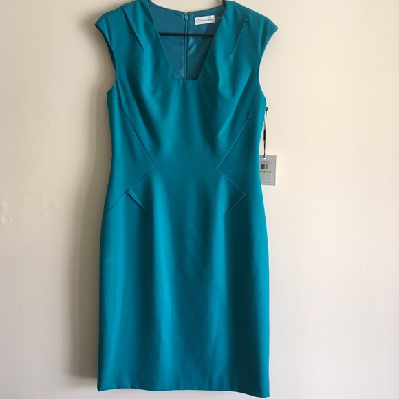 Aqua blue Calvin Klein dress