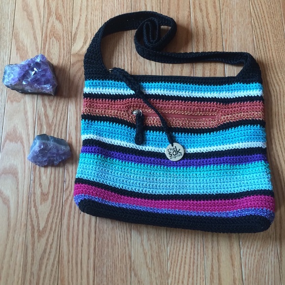The Sak Original Multi Color Crochet Shoulder Bag