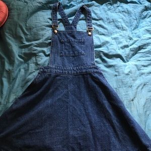 Topshop MOTO Skater skirt Overall pinafore dress