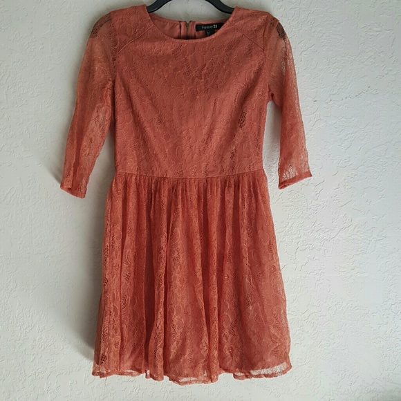 F21 Lace 3/4 Sleeve Dress