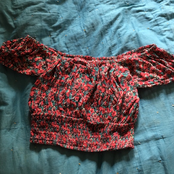 Free People Off the shoulder Bardot peasant top