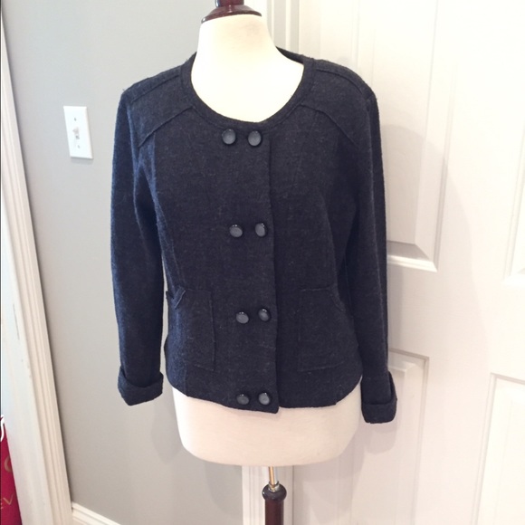 CAbi Sweaters - CAbi charcoal double breasted sweater jacket CAbi Sweaters - CAbi charcoal double breasted sweater jacket