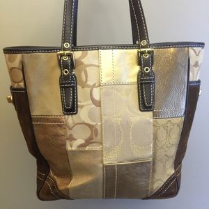 Coach patchwork tote
