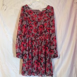 Cute flower red dress