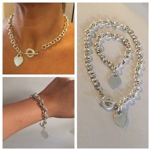 💞Tiffany & Co. Heart Toggle Necklace & Bracelet💞
