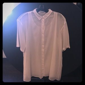 Jil Sander White Button Down Cotton Blouse