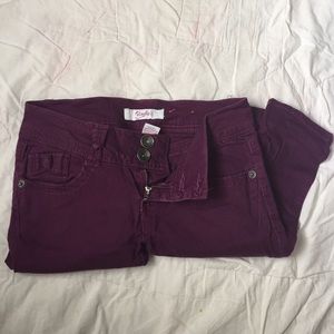 Violet purple skinny pants