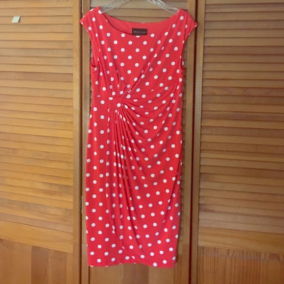 Orange polka dot dress