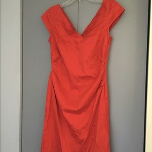 New York & Co. - Red Ruched Pencil Dress