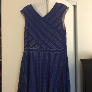 Blue lace dress