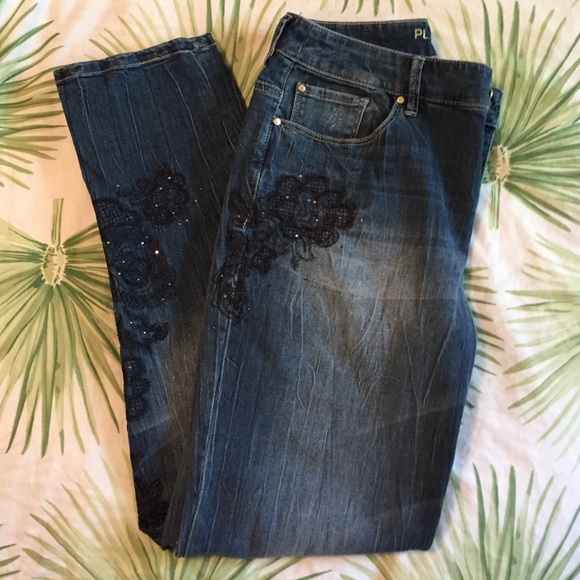 Chico's embellished skimmer jeans