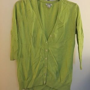 Lime green cardigan