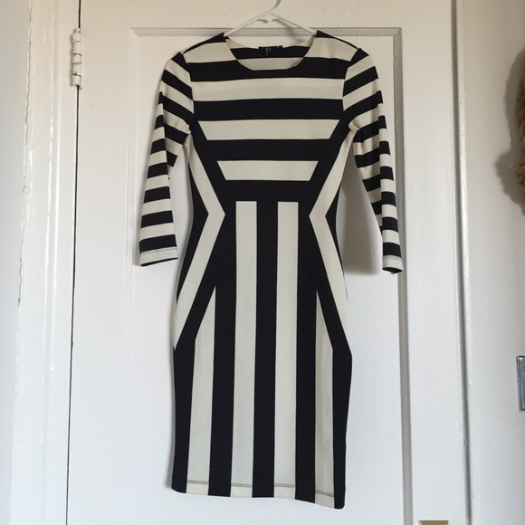 Black and white illusion dress