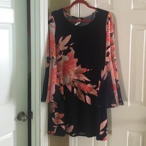 Navy floral dress