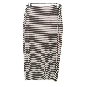 Black & white striped pencil skirt