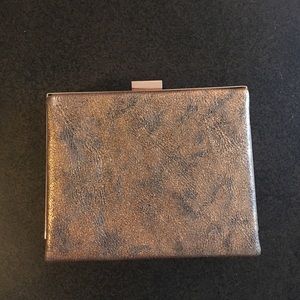 Rose gold clutch