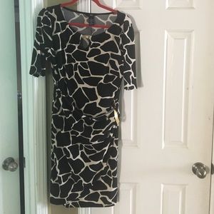 Animal print stretch dress