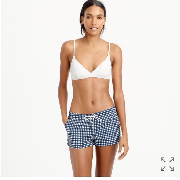 J. Crew women's gingham board short berry color