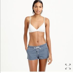 J. Crew women's gingham board short berry color