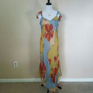 Ladies handkerchief hem dress.