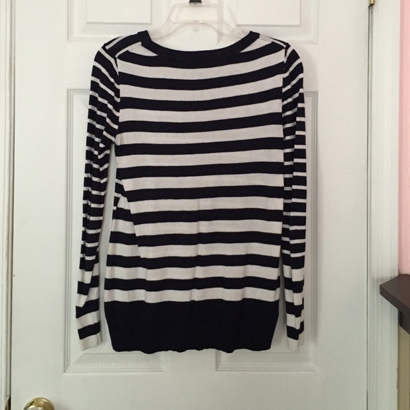 Navy & white striped Express sweater - Picture 2 of 4