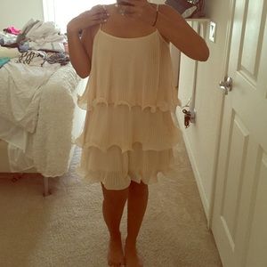 Pleated Chiffon Dress