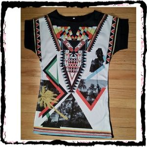 NEW- Girls printed top. Various sizes.