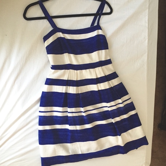 Blue and White Striped Summer Dress