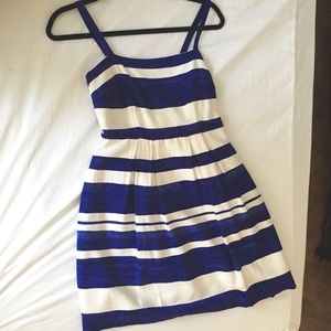 Blue and White Striped Summer Dress