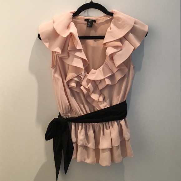 Pink ruffles H&M blouse.