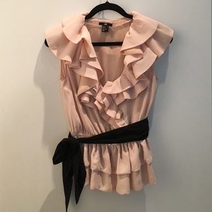 Pink ruffles H&M blouse.