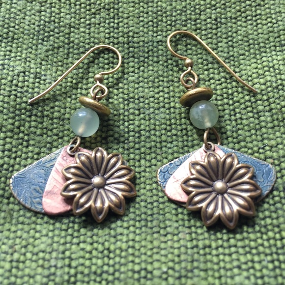 Layered earrings with bead