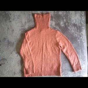 L:New York & Company soft peach turtleneck sweater